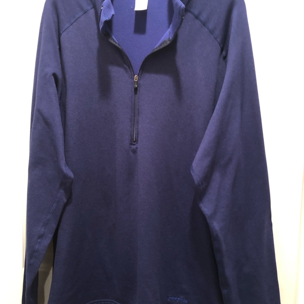 Patagonia Mens 1/4 Zip Blue Sweater Size XL